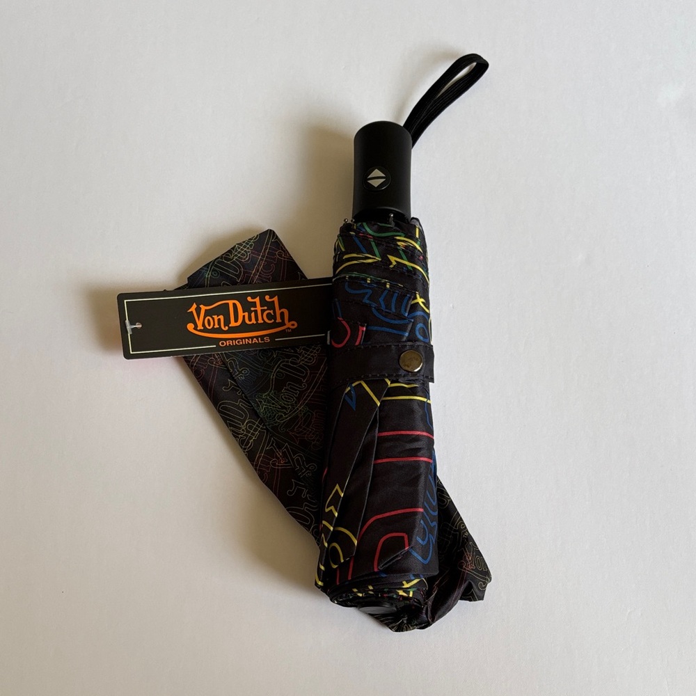 ☀️Von Dutch Neon Logo Compact Automatic Umbrella